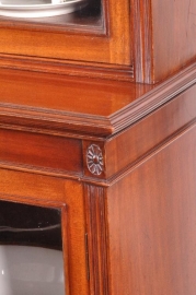 Antieke kast / strakke mahonie 6-deurs boekenkast / servieskast 1880 Engeland (No.472402)