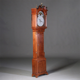 Staand Horloge Waight Birmingham ca 1790 8-daags maan datum secondewijzer (No.922240)