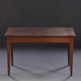 Art Noveau / Art Deco / 8-delige Eetkamer Amsterdamse school 6 stoelen / kast / tafel in eiken met ebben en coromandel (No.840394)