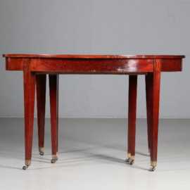 Antieke tafel / Hollandse coulissentafel in mahonie ca. 1800 voor 12/14 personen (No.571511)