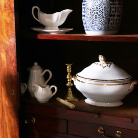 Vroeg Biedermeier notariskast in bloemmahonie met prachtig interieur ca 1820 (No.440515)