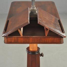 Antieke bijzettafels / Engelse ontbijttafel / sidetable / dubbele-lezenaar ca. 1860 mahonie (No.361121)