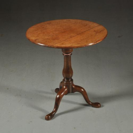 Antieke bijzettafel / Engelse wijntafel tafel Georgian ca. 1800 doorleefde uitstraling krimpnaad (No.371734)