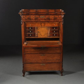 Antieke bureaus / Secretaire ca. 1875 met heel veel vakjes in mahonie (No.430800)