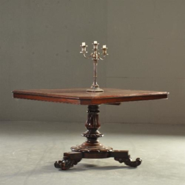 Antieke tafel / Eetkamertafel  Victoriaanse palissander tilttoptable ca. 1850 (No.222426)