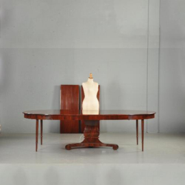 Antieke tafel / Hollandse mahonie coulissentafel  1820 tot max. 14 personen (No.501309)