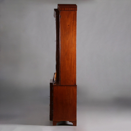 Zeer grote bibliotheekkast ca 1800 Breakfront met 6 deuren en 6 laden en open vak (No.232015)