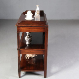 Antieke kast / wandtafels / sidetables /  Hollands palissander dessert ca. 1860 met uittrekbare etagère (No. 690713)
