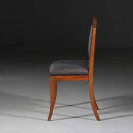 Antieke stoelen / stel van 6 Louis Philipe stoelen ca. 1835 mahonie incl stoffering naar wens   (No.812125)