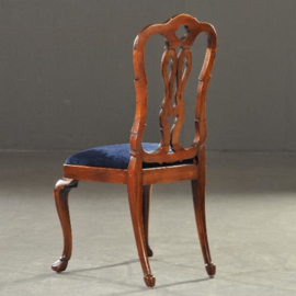 Antieke stoelen / stel van 6 mahonie Chippendale stoelen ca. 1915 bekleding naar wens (No.212244)