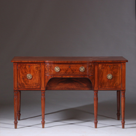 Regency sideboard in bloemmahonie met ebbenhout en brons ca 1825 (No.222145)