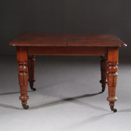 Lange tafel  Victoriaans pull out table ca. 1865 met authentieke inlegbladen in mooie oude kleur (No.651516)#