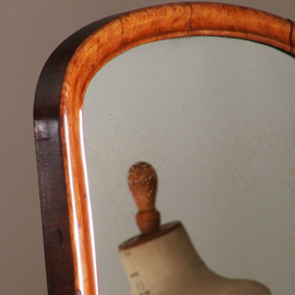 Luxe kantelbare passpiegel uit de Victoriaanse tijd in mahonie met authentiek glas (No.322105)