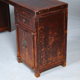 Smalle lange wandtafel of sideboard  prachtige patina ca 1890 (No.450350)