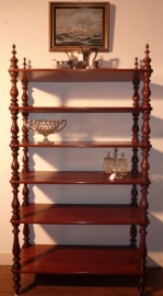 Antieke etagere of "What not" Victoriaans ca. 1875 zeer groot! ca. 185cm hg.  (No.86397)