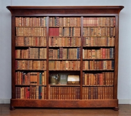 Antieke kast / Boekenkast / bibliotheekkast in mahonie ca. 1840-50 Hollands (No.473731)