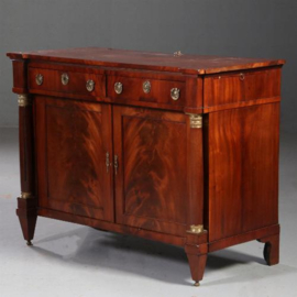 Antiek buffet / Empire klapbuffet ca. 1810 met uittrekbare etageré en zijbladen (No.780148)