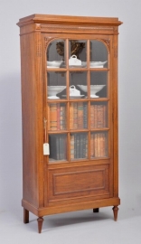 Antieke kast / Hollandse 1-deurs boekenkast / servieskast / vitrinekast 1900 (No.473627)