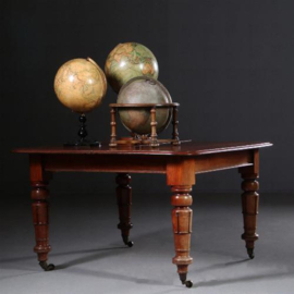 Lange tafel  Victoriaans pull out table ca. 1865 met authentieke inlegbladen in mooie oude kleur (No.651516)