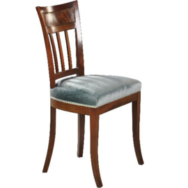 Antieke stoelen / 6 Hollandse  mahonie stoelen ca. 1850 met sabelpoten incl bekleding naar wens (No.472847)
