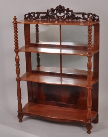 Antieke bijzettafels / Mahonie met bloemmahonie etagère  ca. 1875 (No.86463)