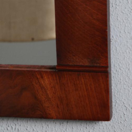 Antieke spiegel / Vroeg Biedermeier spiegel met brons beslag ca1820  bloemmahonie  (No.851020)