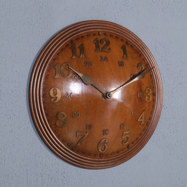 Zenith wandklok vroeg serie nummer ca 1915  ronde bolle kast met 24-uur aanduiding (No.661153)