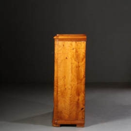 Antieke  bureaus / klepbureau of secretaire in blond berken met 15 laden en een deurtje (No.722111)