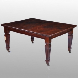 Antieke tafel / Kloeke Victoriaanse wind out table / coulissentafel in oude kleur en politoer ca.1875 (No.560351)