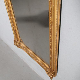 Antieke spiegels / Hollandse Damspiegel ca 1800 met authentieke gedeelde spiegel (No.851050)