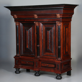 Kolomkast Palissander met ebben ca 1670 in zeer fraaie staat (No.461540)
