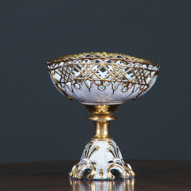 Groot tafel stuk of Piece de Milieu wit porselein met goud begin 19e eeuw (No.270160)