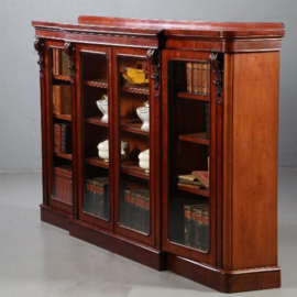 Antieke kasten / Victoriaanse halfhoge boekenkast / bibliotheekkast / servieskast ca. 1865 (No.822417)