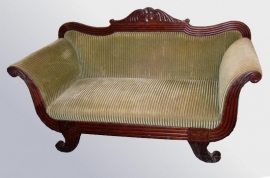 Antieke banken /  sofa in mahonie, biedermeier sofa ca. 1840 (No.10421)