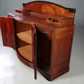 Art Deco Dressoir "t Woonhuys" ca 1920 mahonie Coromandel grepen met zeewezens  (No.960410)