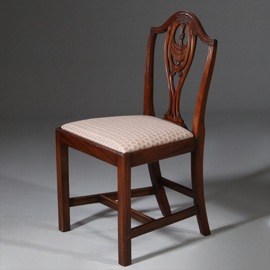 12 Eetkamerstoelen nieuwe stof naar keus  mahonie Engeland ca. 1925 (No.911885)