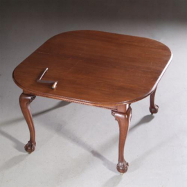 Antieke tafel / Engelse wind out table in mahonie op elegante cabriole poten ca. 1890 (No.651520)