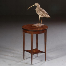 Antieke bijzetafels / Wijntafel  of bijzettafel Hollands ca. 1900 mahonie met ingelegde bies  (No.721331)
