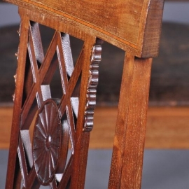 Antieke stoelen / stel van 8 antieke Engelse mahoniehouten stoelen ca. 1900 w.v. 2 met armleuningen (No.920154)