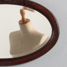 Antieke spiegel / Art & crafts spiegel Engeland ca. 1900 klein dwars ovaal (No.771852)