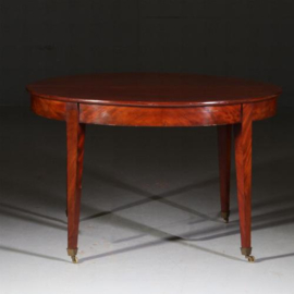 Antieke tafel / Hollandse mahonie Louis Seize ca. 1800 coulissentafel eetkamertafel (No.562215)