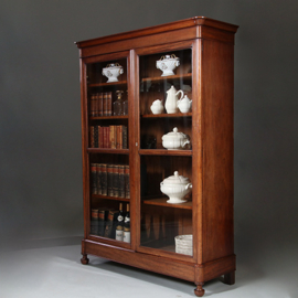 Biedermeier boekenkast ca 1830 in mahonie (No.951425)