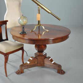 Antieke tafel / Kleine ronde tafel  Hollands ca. 1820 mahonie (No.410413)