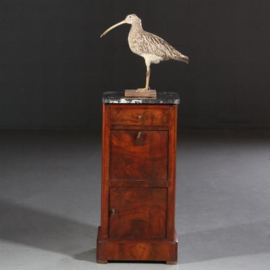 Antieke kast / Hollands nachtkastje met lade klep en deurtje ca. 1825 bloemmahonie (No.610952)