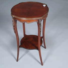 Mahoniehouten Lodewijk XI stijl bijzettafeltje of wijntafeltje ca 1900 (No.440565)