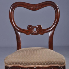 Antieke stoelen / stel van 8 zeer elegante mahonie Willem III stoelen ca. 1875 (No.932022)