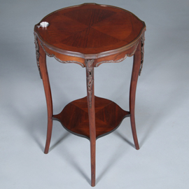 Mahoniehouten Lodewijk XI stijl bijzettafeltje of wijntafeltje ca 1900 (No.440565)