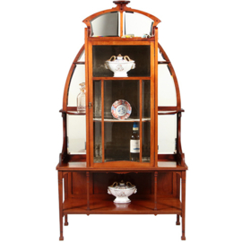 Jugendstil vitrine Allan en Co Rotterdam ca 1890 mahonie (No.922800)#