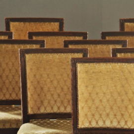 Antieke stoelen / Stel van 12 brede mahonie stoelen in Louis Seize stijl ca. 1850 (No.202735)