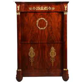 Empire secretaire abattant of klepbureau in mahonie met brons (No.260640)